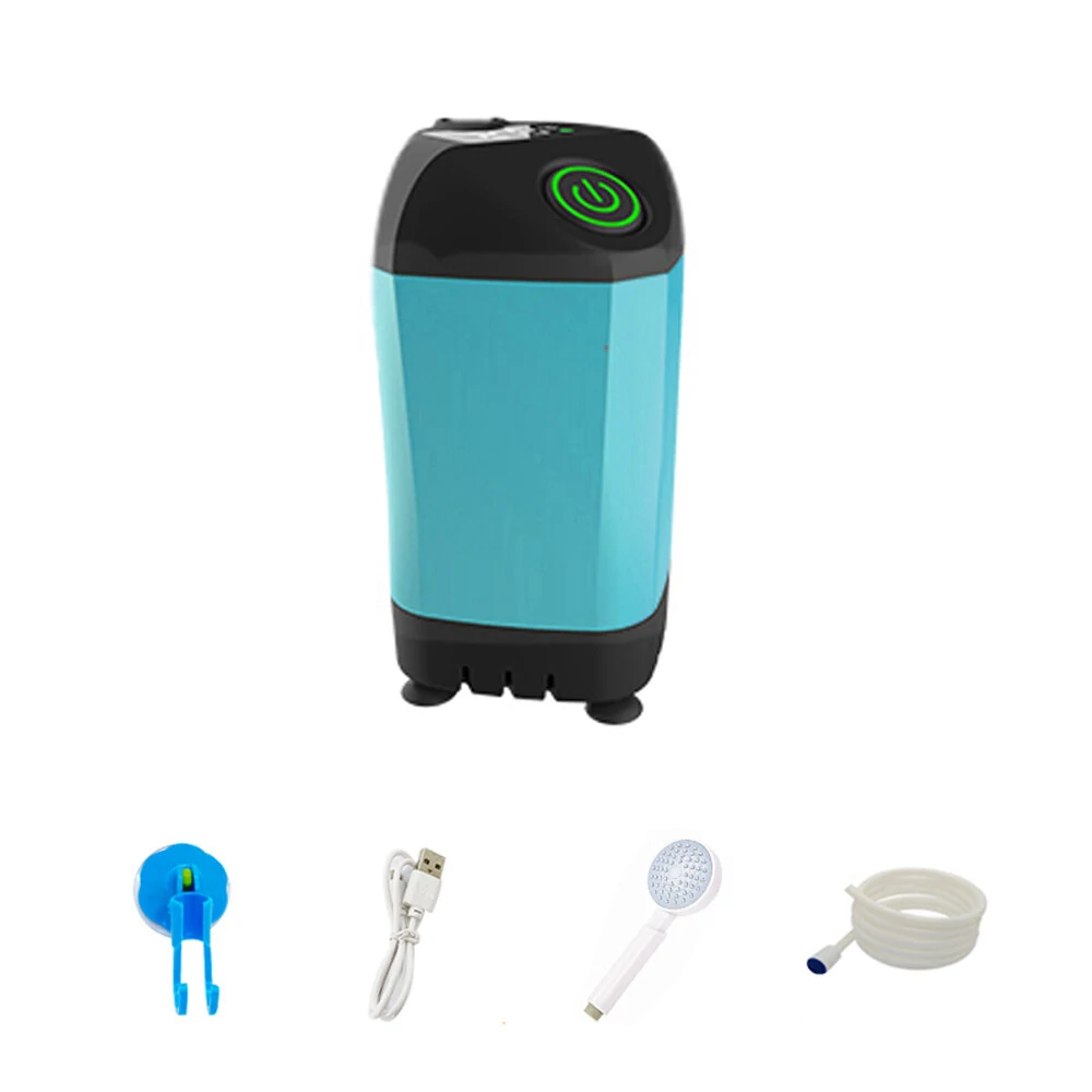 (image for) Portable Electric Shower Pump Outdoor Camping Shower IPX7 Waterproof with Digital Display for Camping Hiking Backpacking Travel